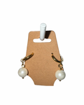 Pearl Huggie Hoop